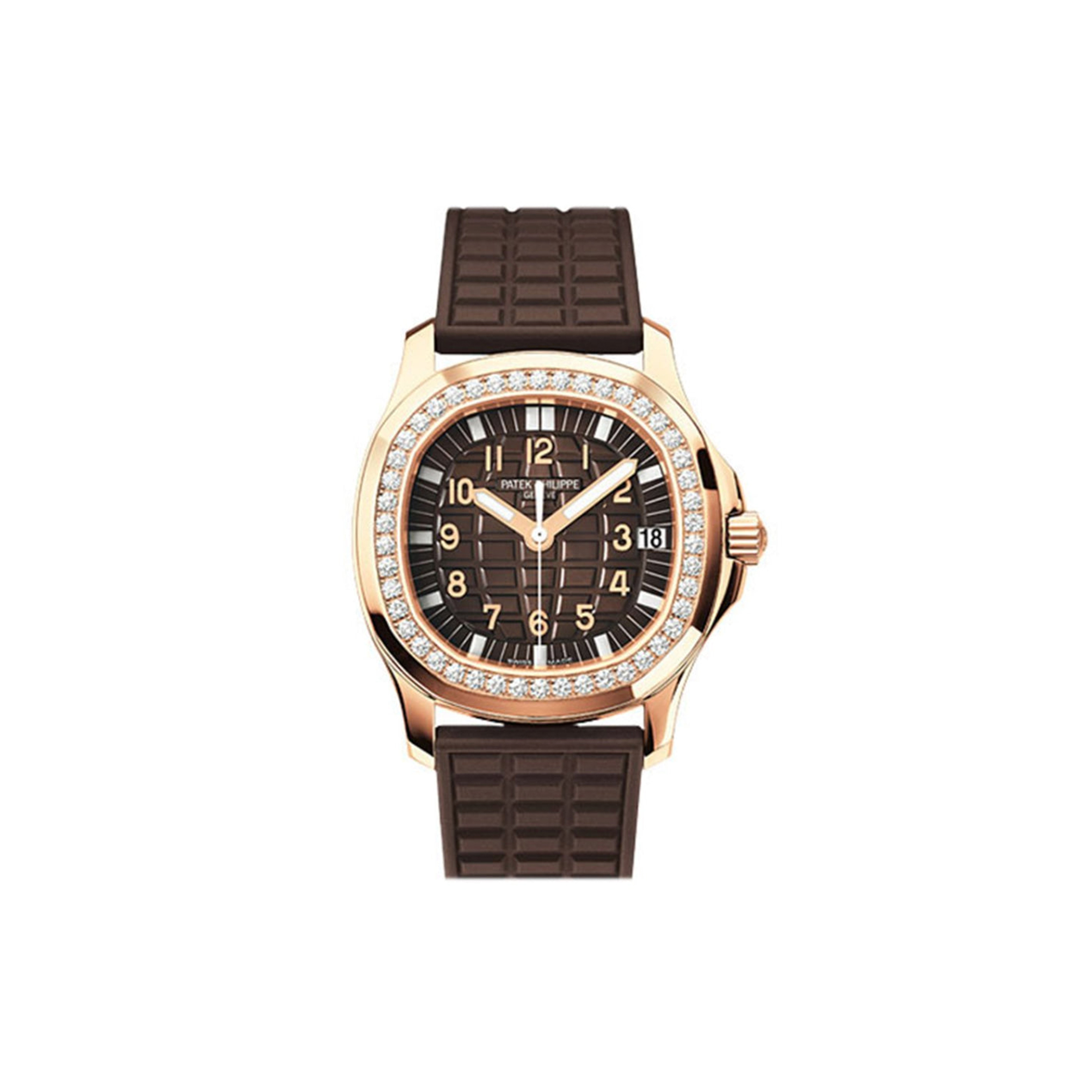 p**ek ph**ppe aquanaut luce automatic Di*m*nd brown dial ladies watch 5068r-001